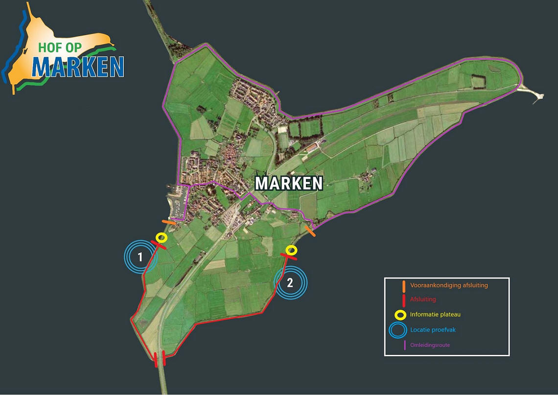 Begin 2023 twee proefvakken Dijkversterking Marken