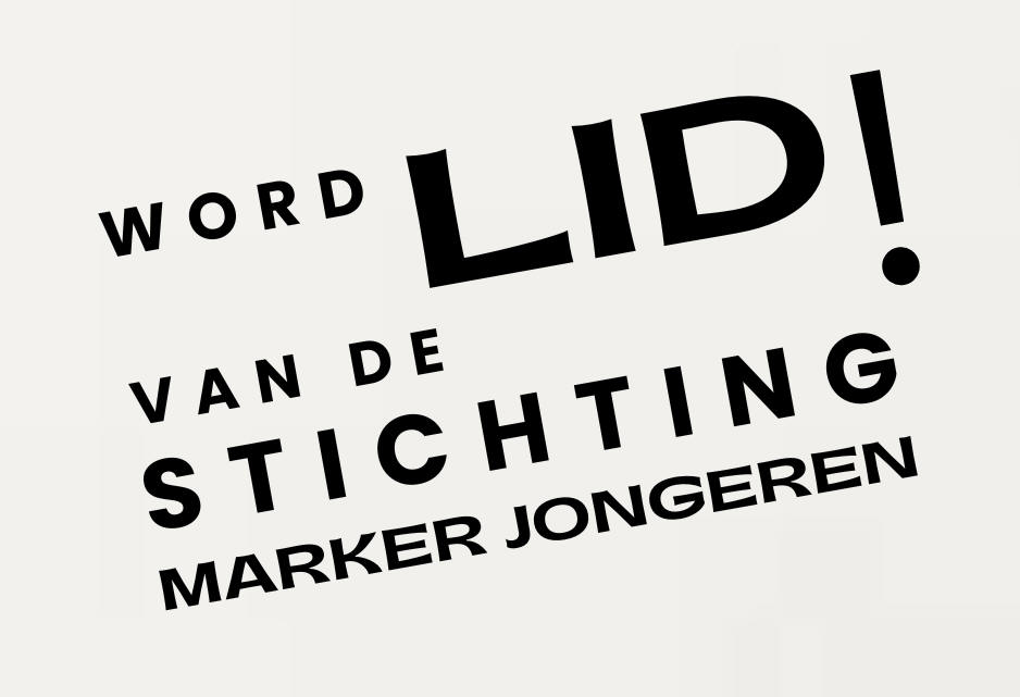 Word lid van de Stichting Marker Jongeren!