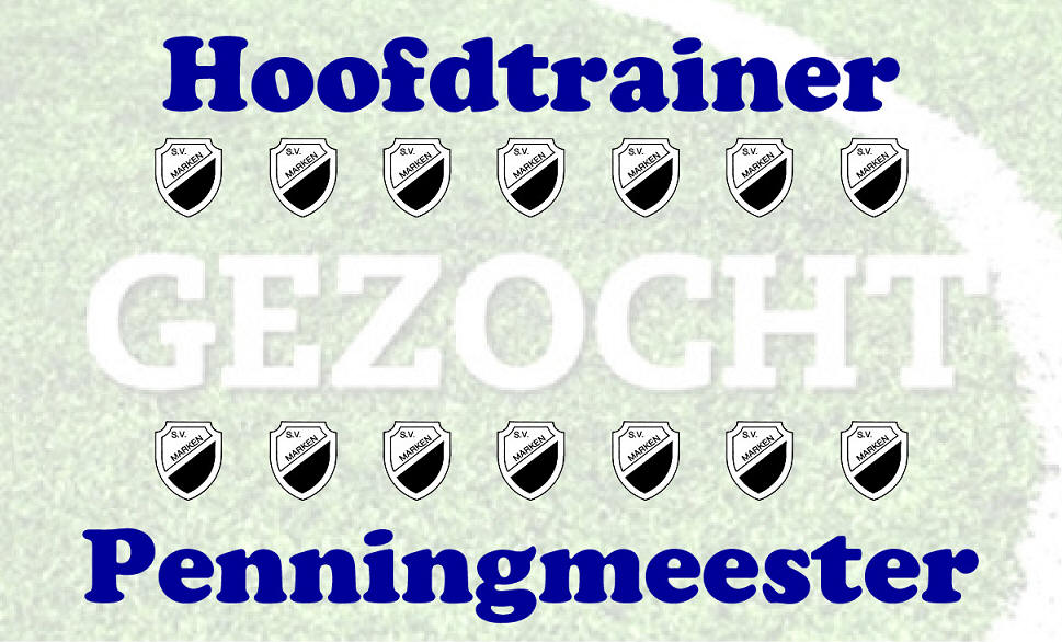 S.V. Marken zoekt hoofdtrainer &amp; penningmeester