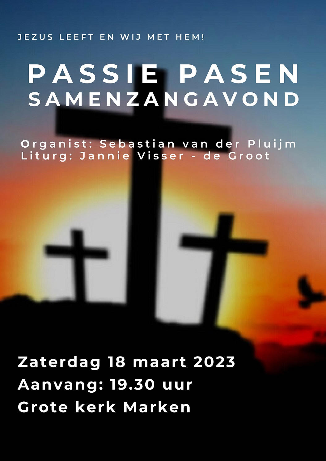 Zaterdag 18 maart: Passie Pasen Samenzangavond