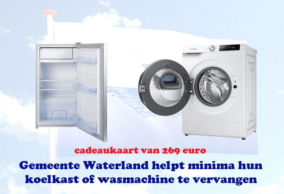 Gemeente Waterland helpt minima hun koelkast of wasmachine te vervangen