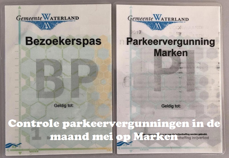 Controle parkeervergunningen in de maand mei op Marken