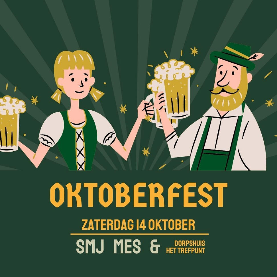 Zaterdag 14 oktober 2023 : Oktoberfest in dorpshuis Het Trefpunt