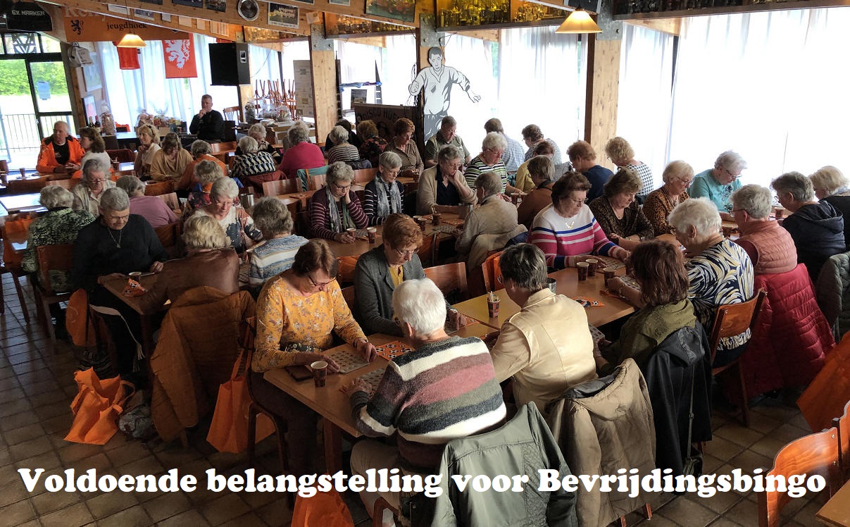 Voldoende belangstelling voor Bevrijdingsbingo