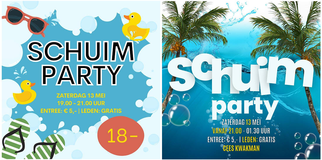 Zaterdag 13 mei: Schuimparty in de Zonnewijzer