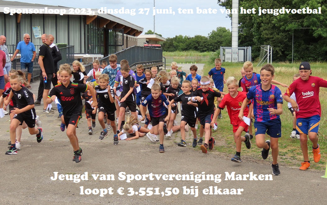 Jeugd van Sportvereniging Marken loopt € 3.551,50 bij elkaar