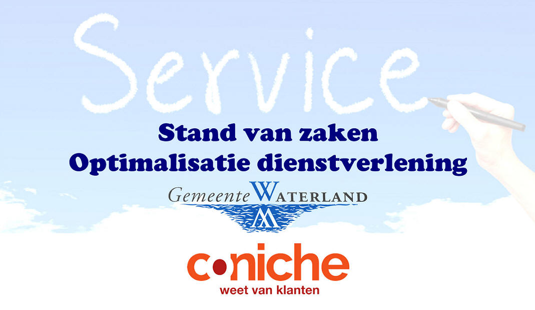 Stand van zaken Optimalisatie dienstverlening gemeente Waterland