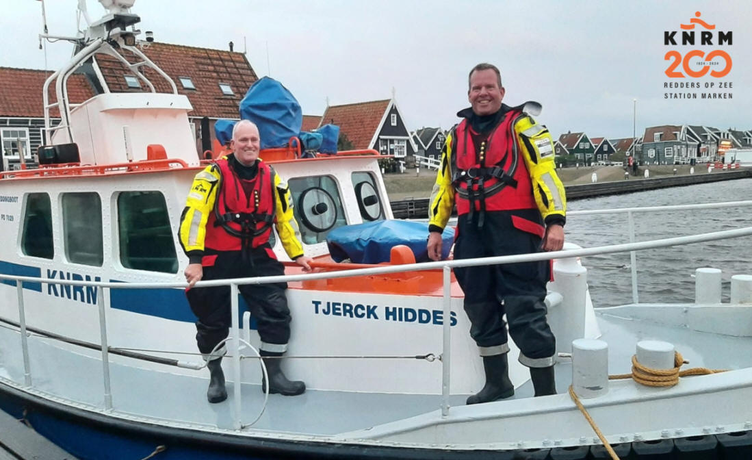 Sijmon Zondervan &amp; Mathijs Boes nemen afscheid als schipper bij KNRM station Marken