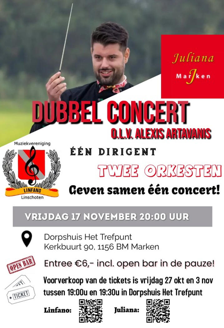 Vrijdag 17 november: Dubbel concert o.l.v. Alexis Artavanis