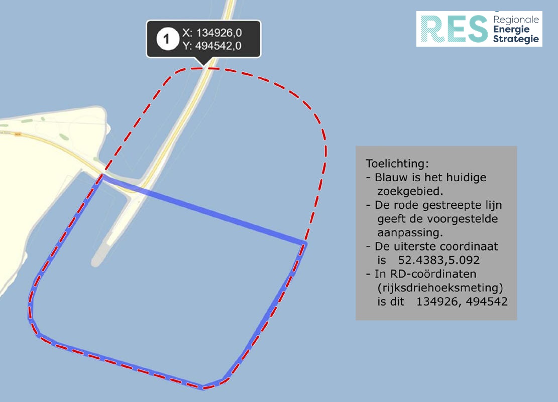 dat de dijk naar Marken wordt geschrapt als zoekgebied voor windturbines'