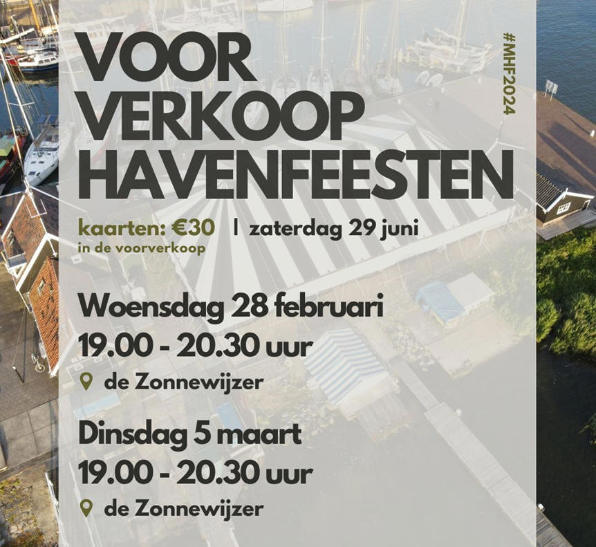 Voorverkoop Marker Havenfeesten 2024