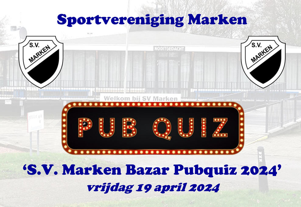 Geef je op voor de 'S.V. Marken Bazar Pubquiz 2024'