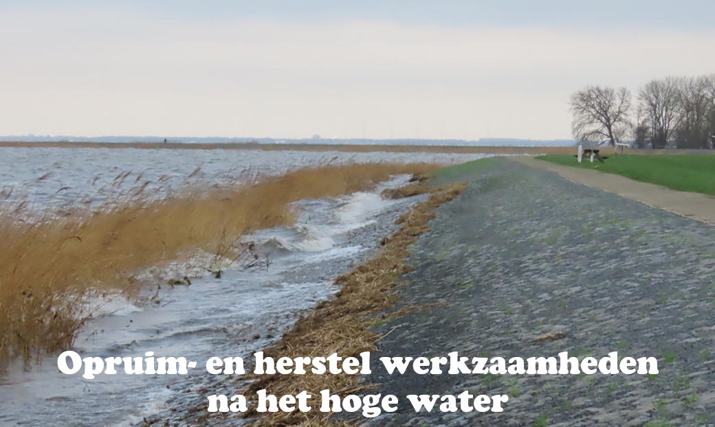 Opruim- en herstel werkzaamheden na het hoge water