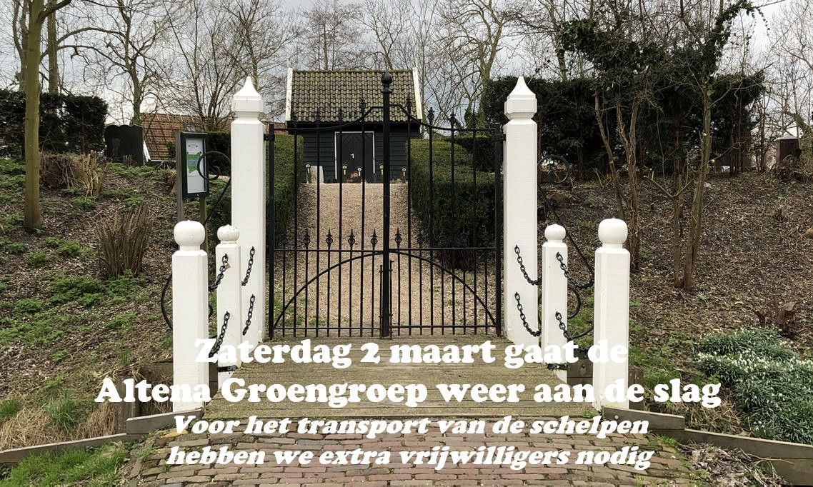 Zaterdag 2 maart gaat de Altena Groengroep weer aan de slag