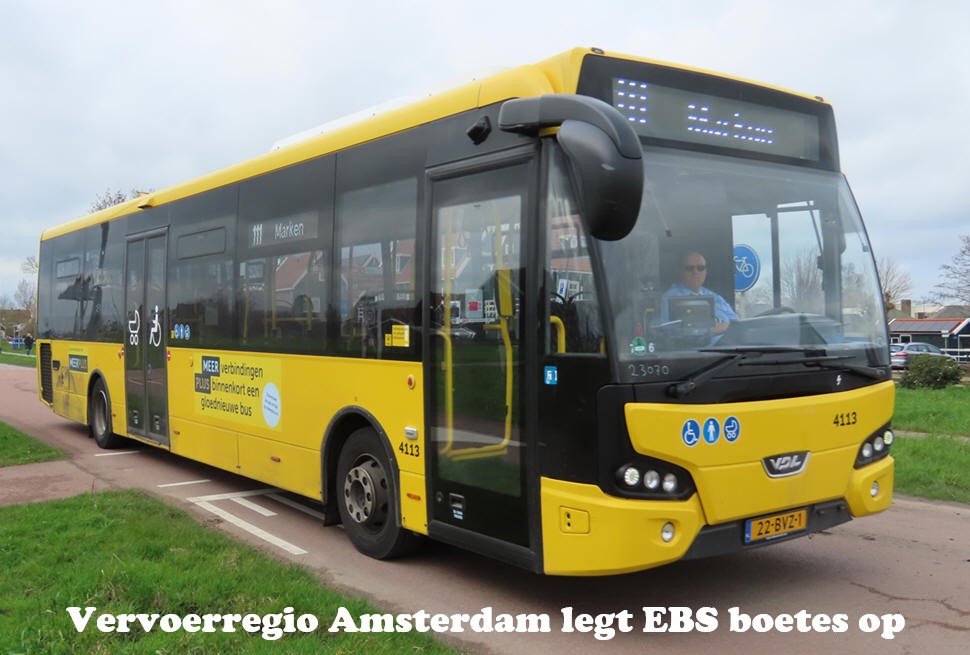 Vervoerregio Amsterdam legt EBS boetes op