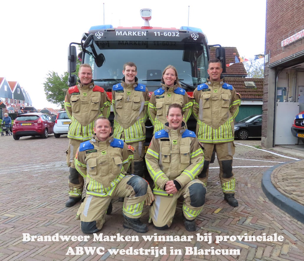 Brandweer Marken winnaar bij provinciale ABWC wedstrijd in Blaricum