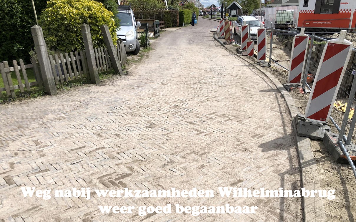 Weg nabij werkzaamheden Wilhelminabrug weer goed begaanbaar