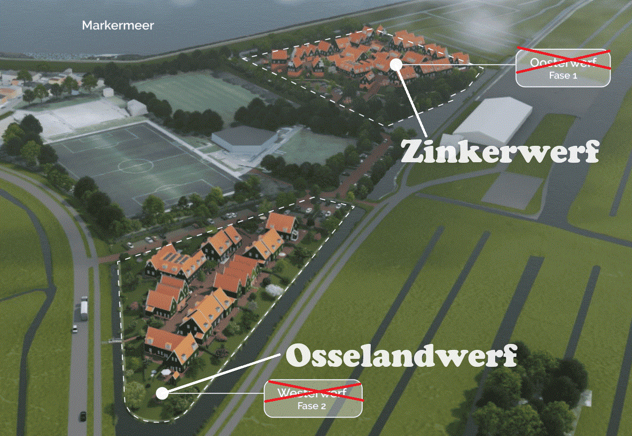 Zinkerwerf &amp; Osselandwerf: namen van de nieuwe werven op Marken