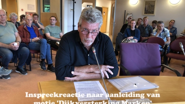 Inspreekreactie naar aanleiding van motie 'Dijkversterking Marken'