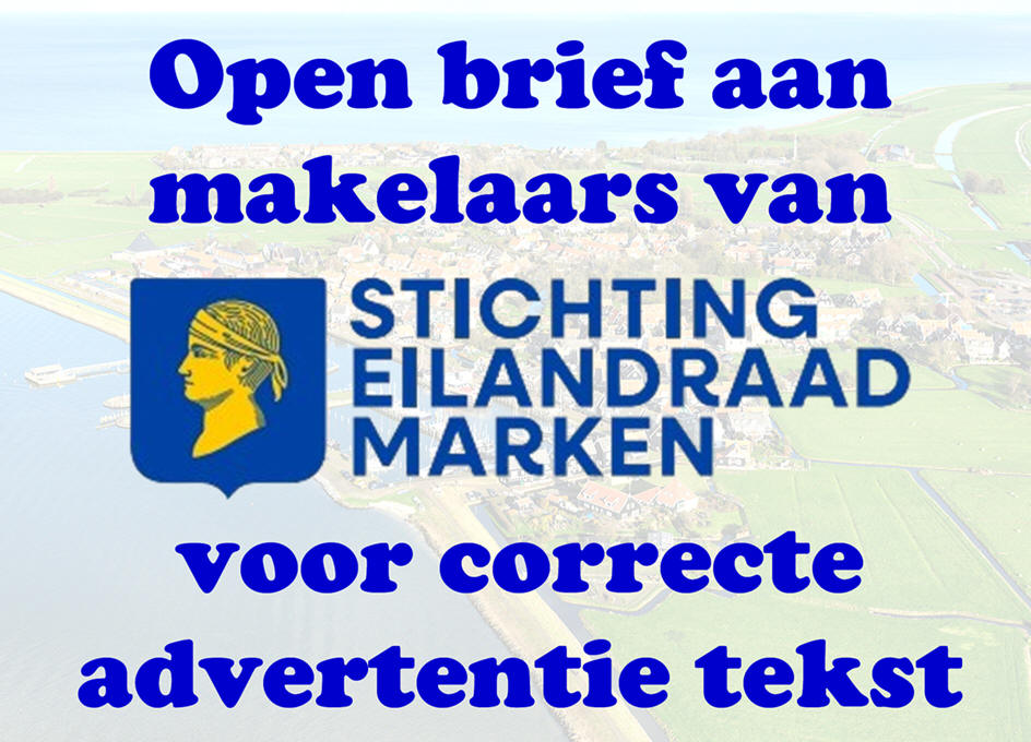 Open brief aan makelaars van Eilandraad voor correcte advertentie tekst